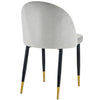 Velvet Dining Chairs Set of 2 Kitchen Leisure Chairs w/ Metal Legs Accent Chairs
