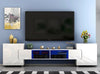 Modern Large 230cm TV Unit Stand Cabinet High Gloss Doors with free Led Light