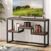 Industrial Metal Wood Console Table Shelf Hallway Hall Storage Dressing Table