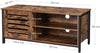 Rustic TV Stand Media Storage Cabinet Door Shelves Shelf Unit Industrial Vintage