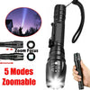 T6 Led 5 Modes Torch Outdoor Camping Flashlight Lamp+Battery+U