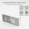 New LED Electric Digital Alarm Clock USB / Battery Mirror Temperature Display UK