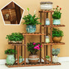 5Tier Solid Wood Plant Stand Flower Pot Shelf Balcony Holder Rack Anti-Corrosion