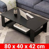 2 Tiers Modern Wooden Coffee Table with Storage Shelf Sofa Side Desk Living Room
