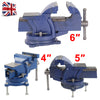 Heavy Duty Engineers Vice Vise Swivel Base Workshop Clamp Jaw Work Bench Table