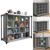 4 Tier Cube Shoe Rack Storage Cabinet Dustproof Book Shelf Display Stand Holder