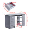 Grey 3 Drawers Computer Table Study Desk PC Laptop Table Workstation Office/Home