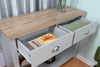 Grey Oak Console Table 2 Drawer Telephone Table Metal Handles Hallay Storage