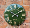 Garden Wall Station Clock Outdoor indoor Green Hand Painted church clock 30cm