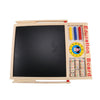 Child Drawing Art Chalk Board Easel Wooden Blackboard Whiteboard 2 in 1