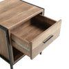 Industrial 1/2 Drawers Bedside Cabinet Table Nightstand Storage Bed Living Room