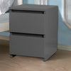 Modern 2 Drawer Chest of Drawers Bedside Table Cabinet Nightstand Bedroom