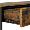 Industrial Console Table with Drawer & 2 Open Shelves Versatile Entryway Table