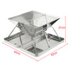 Foldable Fire Pit Garden Heater Barbecue BBQ Grill Stove Camping Charcoal Patio