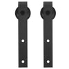 10 FT Industrial Black Sliding Barn Wood Door Track Roller Rail Hanger Hardware