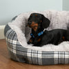 ME & MY GREY CHECK EXTRA THICK/SOFT PET BED DOG/PUPPY SMALL/MEDIUM/LARGE S/M/L