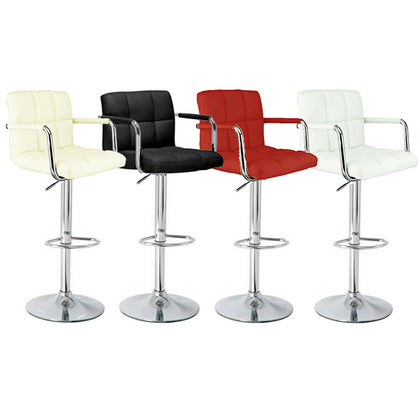 Miami Bar Stools Faux Leather Gas Lift Modern Breakfast Kitchen Barstool Swivel