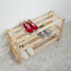 Shoe Rack Storage Unit in Pine 5 Tier Pine Wooden Choice of Sizes