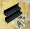 ALCOVE SHELF BRACKET 6 SIZES TO FIT 15CM-60CM DEPTH SHELVES-MATT BLACK (singles)