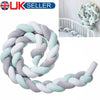 Crib Bumper 200CM Knot Plush Bedding Bed Cot Braid Pillow Cushion Pad Protector