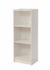 White Bookcase 3 Tier Narrow Shelving Storage Unit Living Room Bedroom