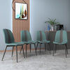 Mondeer Dining Chairs Set 2/4/6 Fabric Upholstered Seat Metal Legs Dining Room