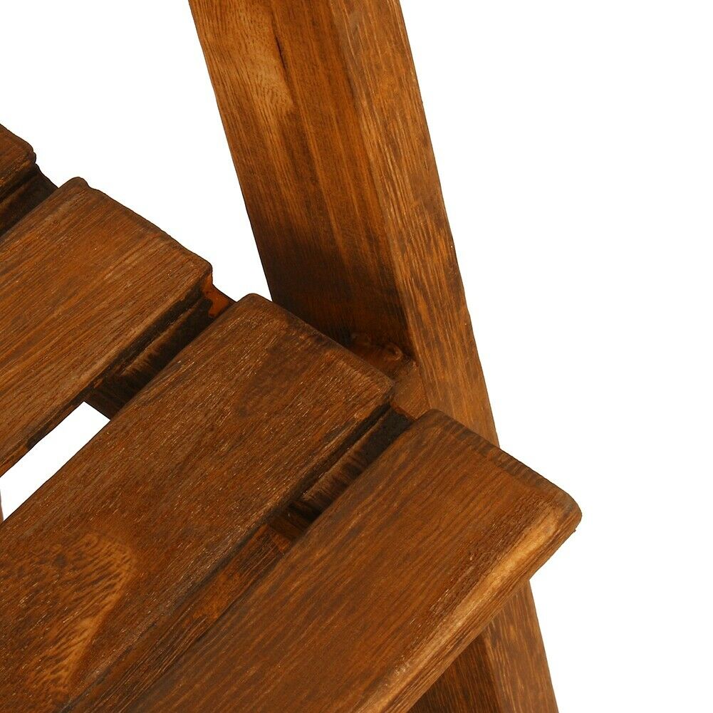 4 Tier Folding Wooden Ladder Book Shelf Stand Plant Flower Display Shelving Rack