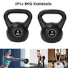 2Pcs Kettlebells Set for Weight Strength Fitness Home Gym Workout (8kg+8kg)
