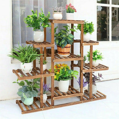 Large Storage Rack Indoor Outdoor Plant Stand Heavy Pots Holder Space Save 9Tier