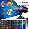 Christmas LED Double Projector Laser Lights Snowflake Snowfall Landscape Lamp UK