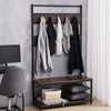 Coat Rack Hat Stand Hallway Stand Open Wardrobe Shoe Bench Clothing Rail Shelf