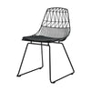 Set of 2 Black Dining Chair Metal Wire Style Chair Kitchen Living Room Home UK
