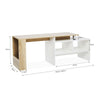 TV Unit TV Cabinet Extendable Adjustable Direction Wood Modern White and Oak