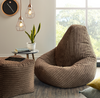 Jumbo Cord Beanbag Chair XL Large Bean Bag in Plush Jumbo Cord beanbags Highback