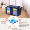 Garprovm 4x Underbed Dustproof Clothes Storage Bag Ziped Organizer Wardrobe Box
