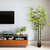 160cm Bamboo Tree Artificial Faux Green Plant Office Outdoor Realistic Decor UK