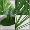 20inch Artificial Monstera Plant Multi Branch Tropical Potted Home Office Decor