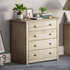 4 Drawer Chest of Drawers Solid Pine Wood Waxed Storage Bedroom Furniture