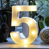 Large LED Light Up Numbers 22cm White 0-9 Wedding Birthday Party Xmas Night Lamp