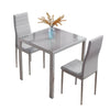 Dining Table Tempered Glass Top Metal legs Dining Room Kitchen Restaurant Square