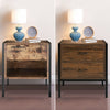 Industrial Bedside Table Rustic Wood Nightstand Lamp Table Side End Coffee Table