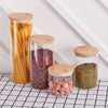 Set of 4 Glass Jar Borosilicate Storage Container Food Rice Pasta Jars 4.8L All