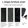 L+S Shape Waterproof Furniture Cover Outdoor Garden Rattan Corner Sofa