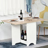 Drop-Leaf Dining Table Folding Desk Bar Table with Storage Shelf