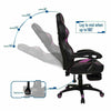 Executive Racing Gaming Chair Swivel Office Ergonomic Computer Recliner Purple