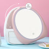 Makeup Organizer Cosmetic Storage Drawer W/ LED Light Vanity Mirror USB Charging