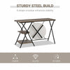 Industrial Computer Desk Office Shelves Bookshelf Storage Vintage Writing Table