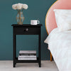 Sofa Side End Table Bedside Table Nightstand Cabinet with Storage Drawer Shelf