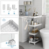 Mondeer 4-Tier Storage Trolley Storage Shelf with Wheels Kitchen Bathroom White