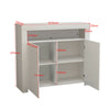 Modern Sideboard Cabinet Cupboard High Gloss 1 2 Doors Storage with LED Light